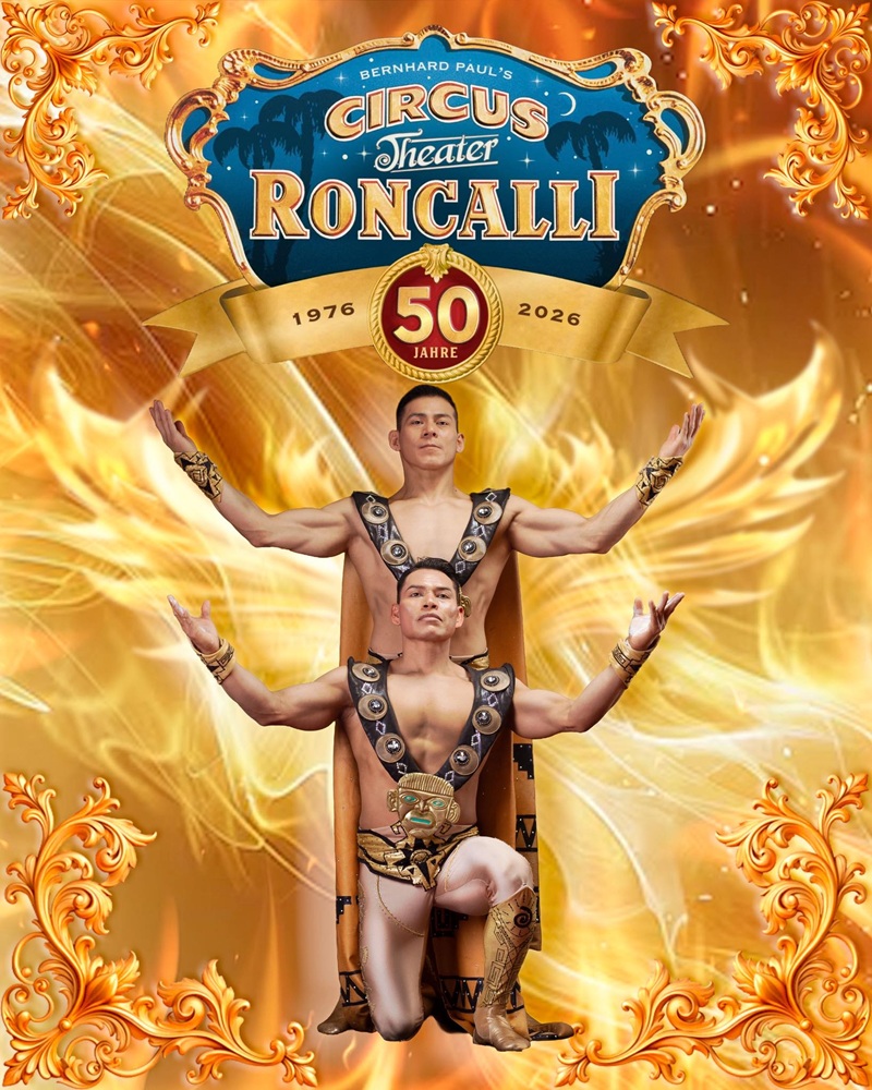 Cartell commemoratiu dels 50è aniversari de Circus Roncalli (Alemanya). 